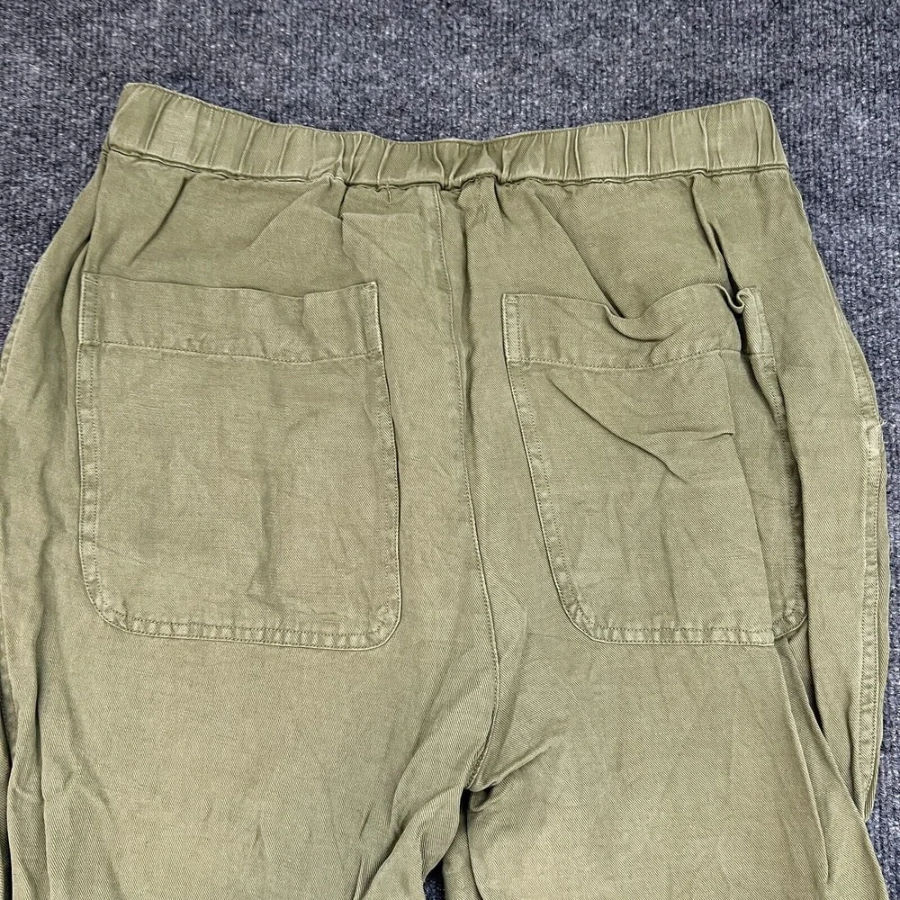 Alex Mill Pants Men's Small Linen Blend Button Joggers Green Outdoor